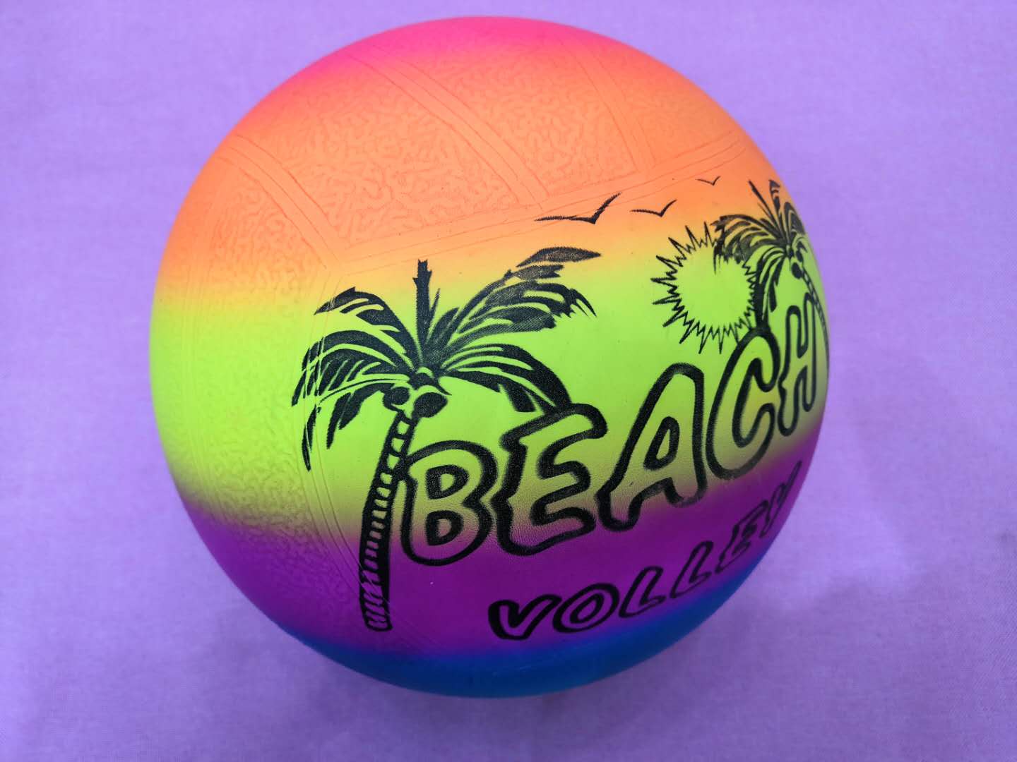 20cm rainbow printed ball pattern can be customized beach PVC ball inflatable toys wholesale water full figure