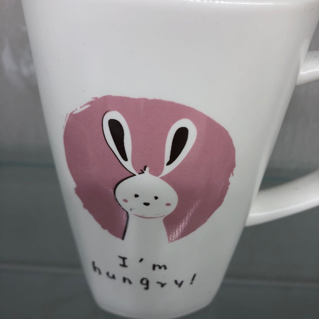 小兔子陶瓷杯带勺咖啡杯学生茶杯礼物礼品细节图