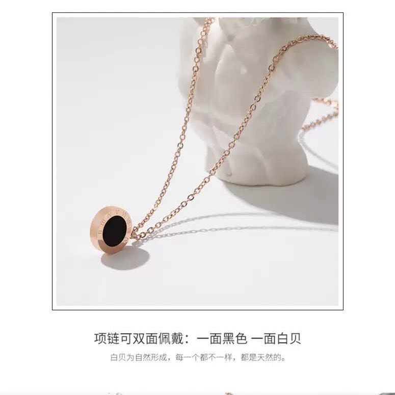 日式潮流设计贝壳圆形项链时尚高端百搭首饰网红饰品