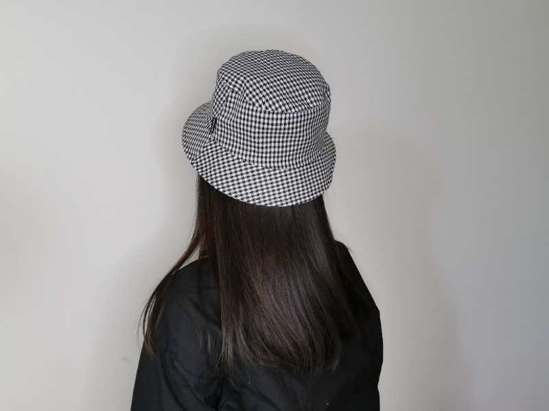 Sunshade Fisherman Hat Woman Spring And Autumn Day Korean Double-Sided Gingham Hat Summer Solid Color Sunblock Hat With Large Eaves details Picture