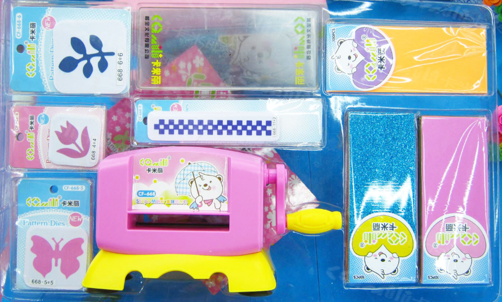 Camille fun paper art machine set with colored paper blades for children thumbnail