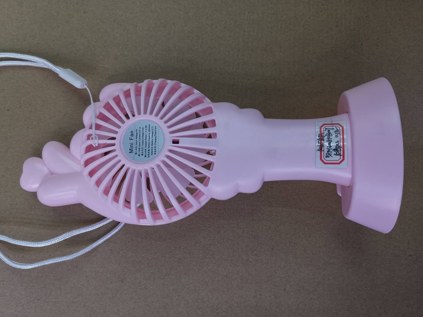 手持小风扇可充电便携式多功能迷你 学生风扇比心图案产品图