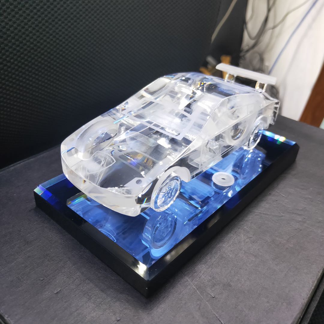 Direct sales from the manufacturer of blue crystal car model base ornaments