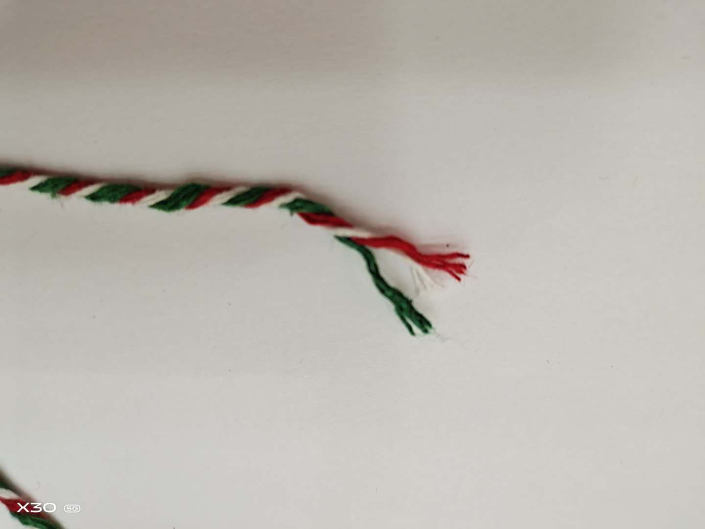 5mm three-color flower rope, diy thick and thin rope, handcrafted tag rope Specification image