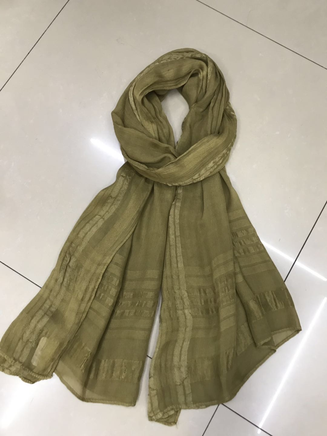 Women's Scarf Fashion All-Match Trend Explosion Imitation Silk Rayon Border Long Scarf