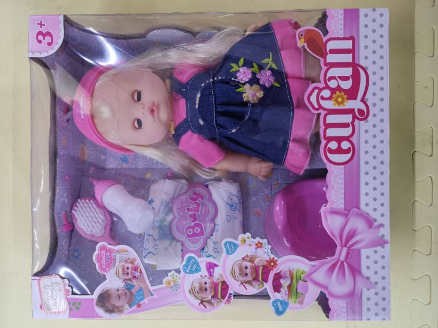 Wear denim dress blonde Play house series Barbie joints flexible moving gift box set