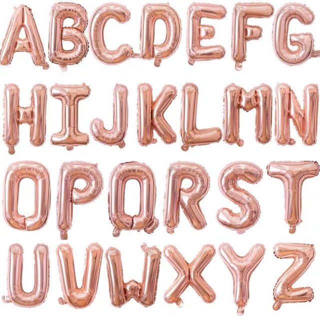 16-inch letter balloon aluminum film aluminum foil balloon birthday festival party decoration balloon details Picture