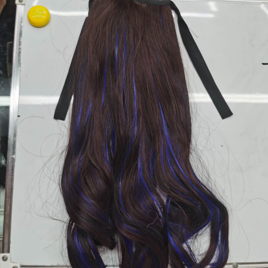 A popular and versatile Korean-style fashionable wig for ladies with a highlighted ponytail details Picture