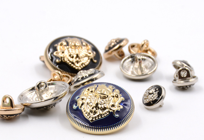 Metal buttons round double lion oil buttons men's and women's coats suit jackets windbreaker sweater buttons thumbnail