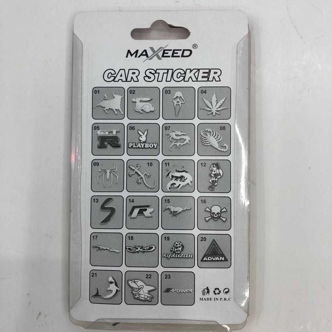 汽车装饰贴公牛形象塑料材质通用款需要订做产品图