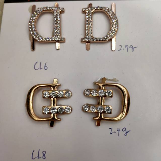 Metal Clasp Removable Fashion Women's Shoes Decorative Fashion Clasp Rhinestones Floral Women's Shoes Accessories Specification drawing