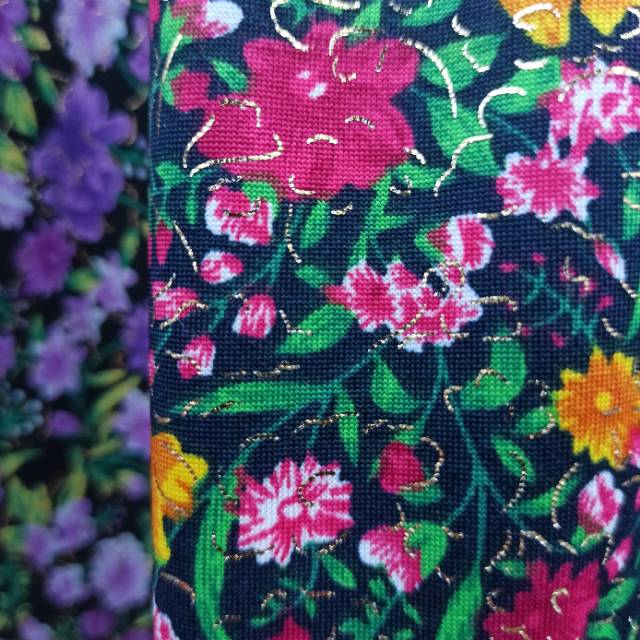 牛奶丝印花烫金布细节图