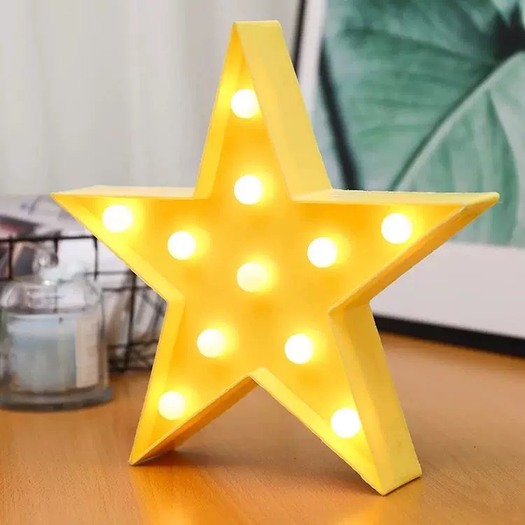 Decoración de estrellas han wind pequeña luz de color pendular foto prop lámpara de mesa decoración de neón pequeña luz nocturna jd.com artesanía LED luz decorativa 92 details Picture