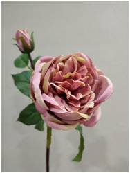 Artificial single rose, artificial rose, is suitable for home landscaping, background wall decoration and decorative flowers Specification image