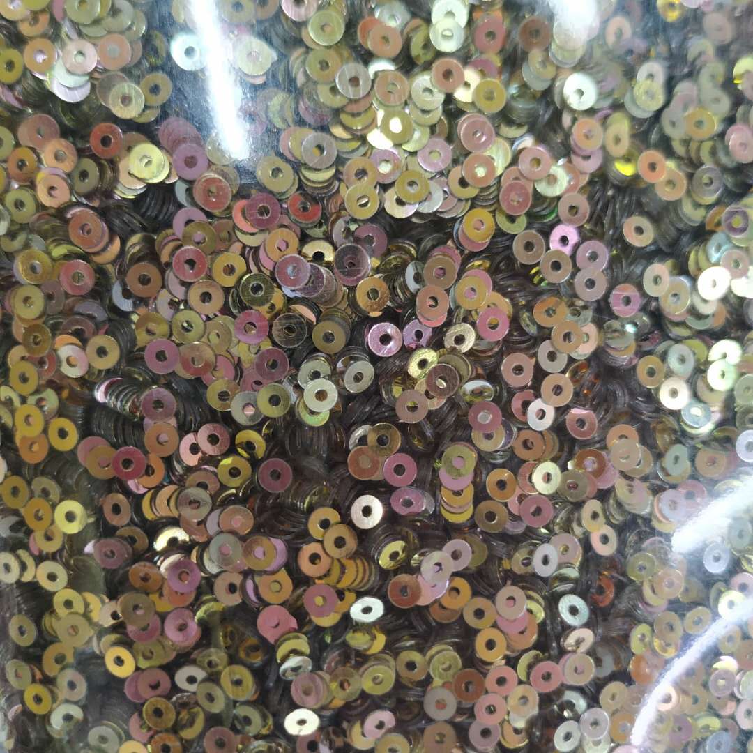 Iridescence Mini Round Gold onion powder sequin beauty, nail and eyeshadow eco-friendly seven-color sequin accessory Specification image