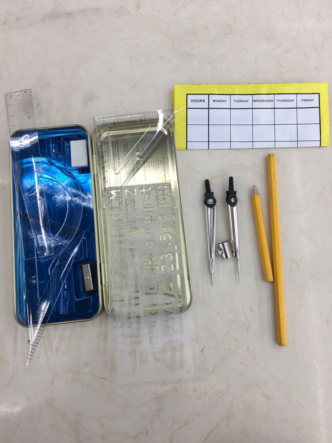 Zinc Alloy 13-Piece Pencil Case For Primary School Students Learning Stationery Wholesale Customization details Picture