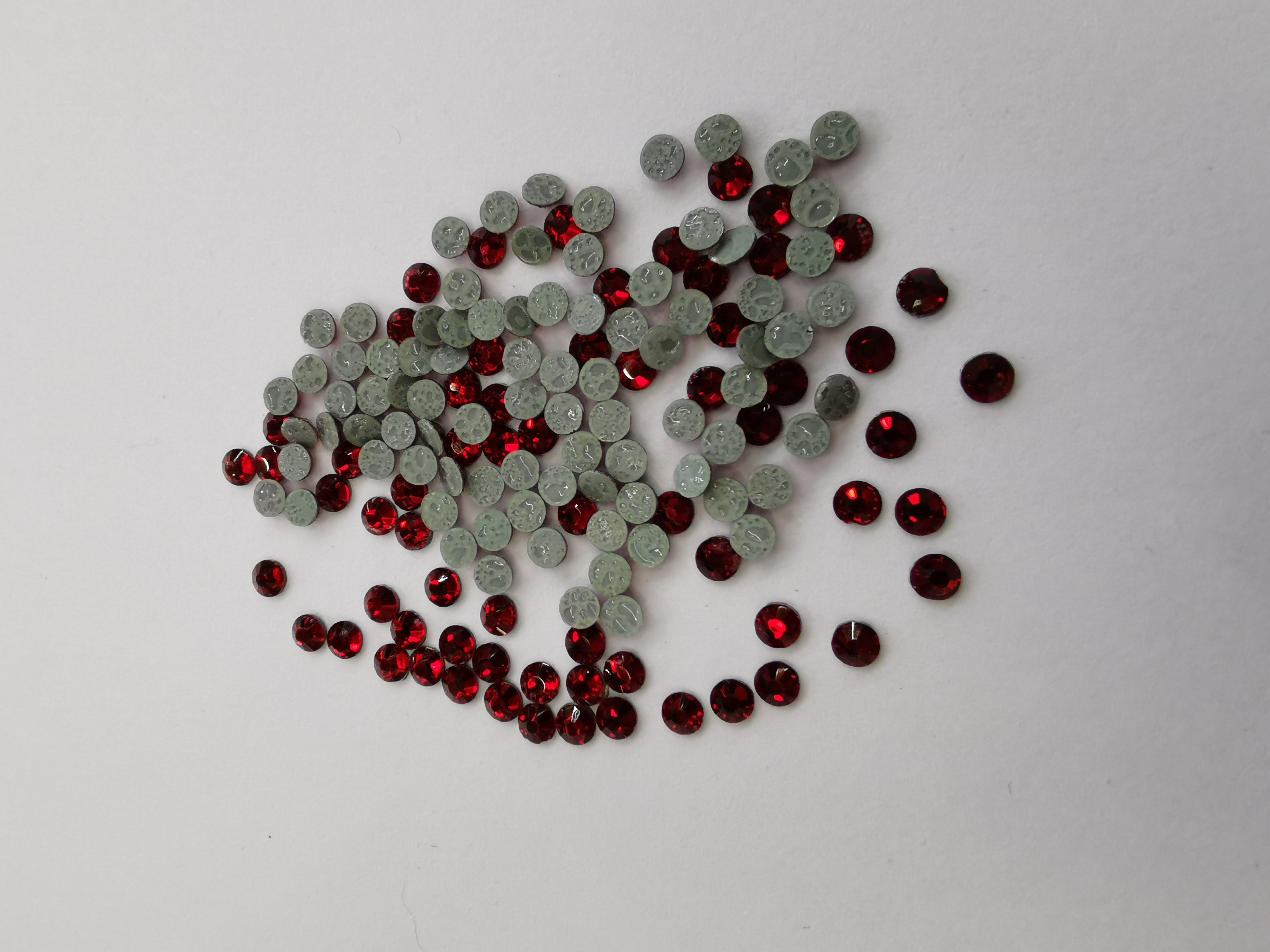 深红SS20仿奥钻精品钻平底钻美甲钻DIY钻图