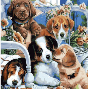Customized DIY handcrafted digital oil painting decorative paintings, world-famous paintings, animal and dog coloring wall paintings for wholesale trade Specification image