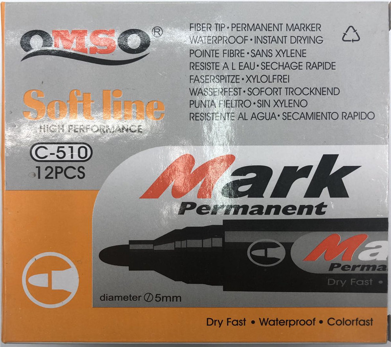 晨浪记号笔办公物流可用英文盒子可供出口细节图