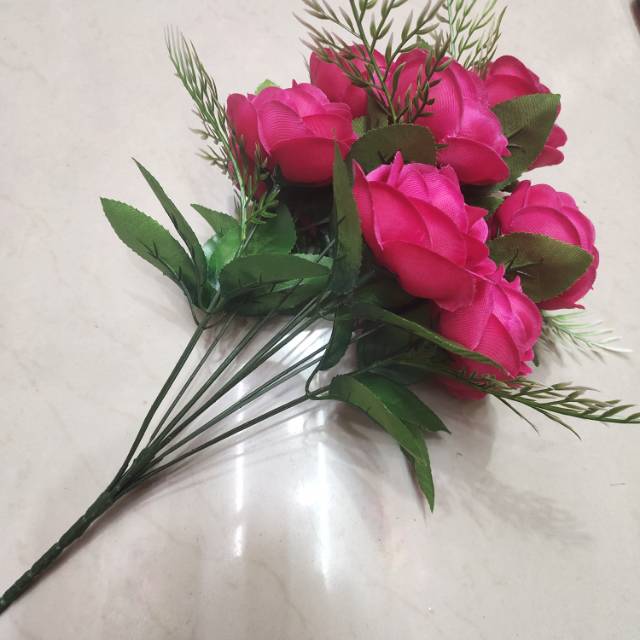 仿真玫瑰花客厅摆设塑料花