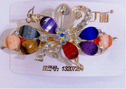Manufacturers direct small hairpin rhinestone spring clip fashion joker hairpin top clip fashion crystal edge clip, small hairpin thumbnail
