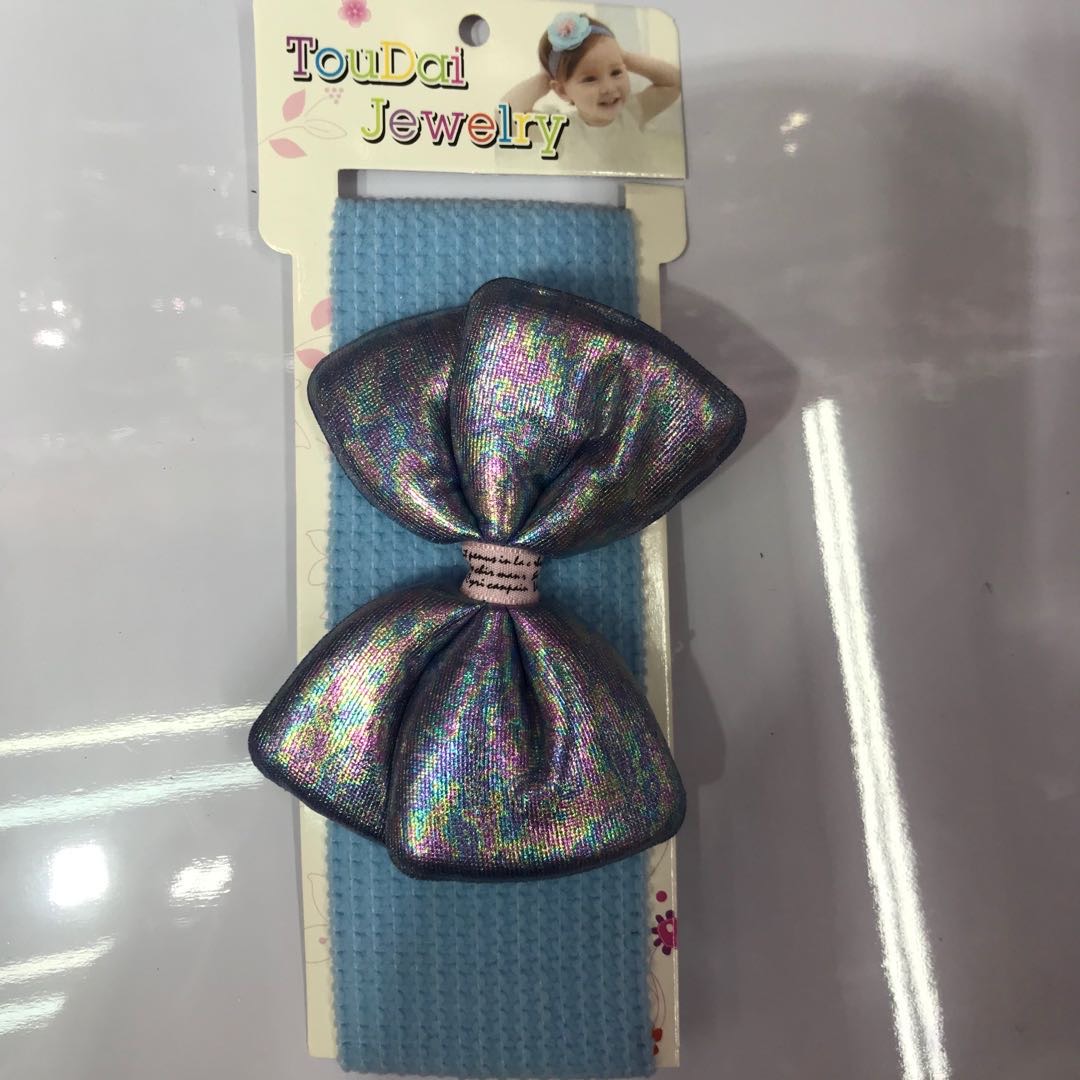 Factory direct sales and wholesale of Korean-style creative and simple children's hair clips, laser pink and colorful bows Specification image