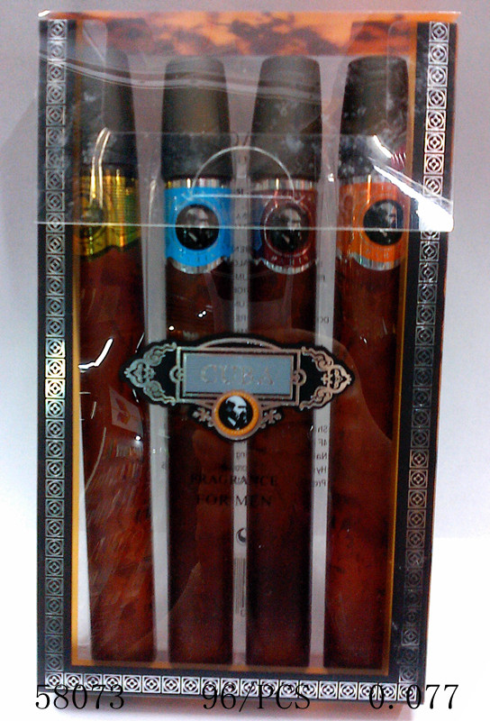 4只装古巴男士香水4种味道四款标签细节图