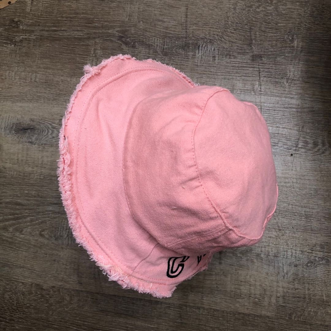 South Korea With The Same Solid Color Letter Raw Edge Children's Fisherman Hat Flat Big Eaves Wash Baby Basin Hat Fashion Hat details Picture