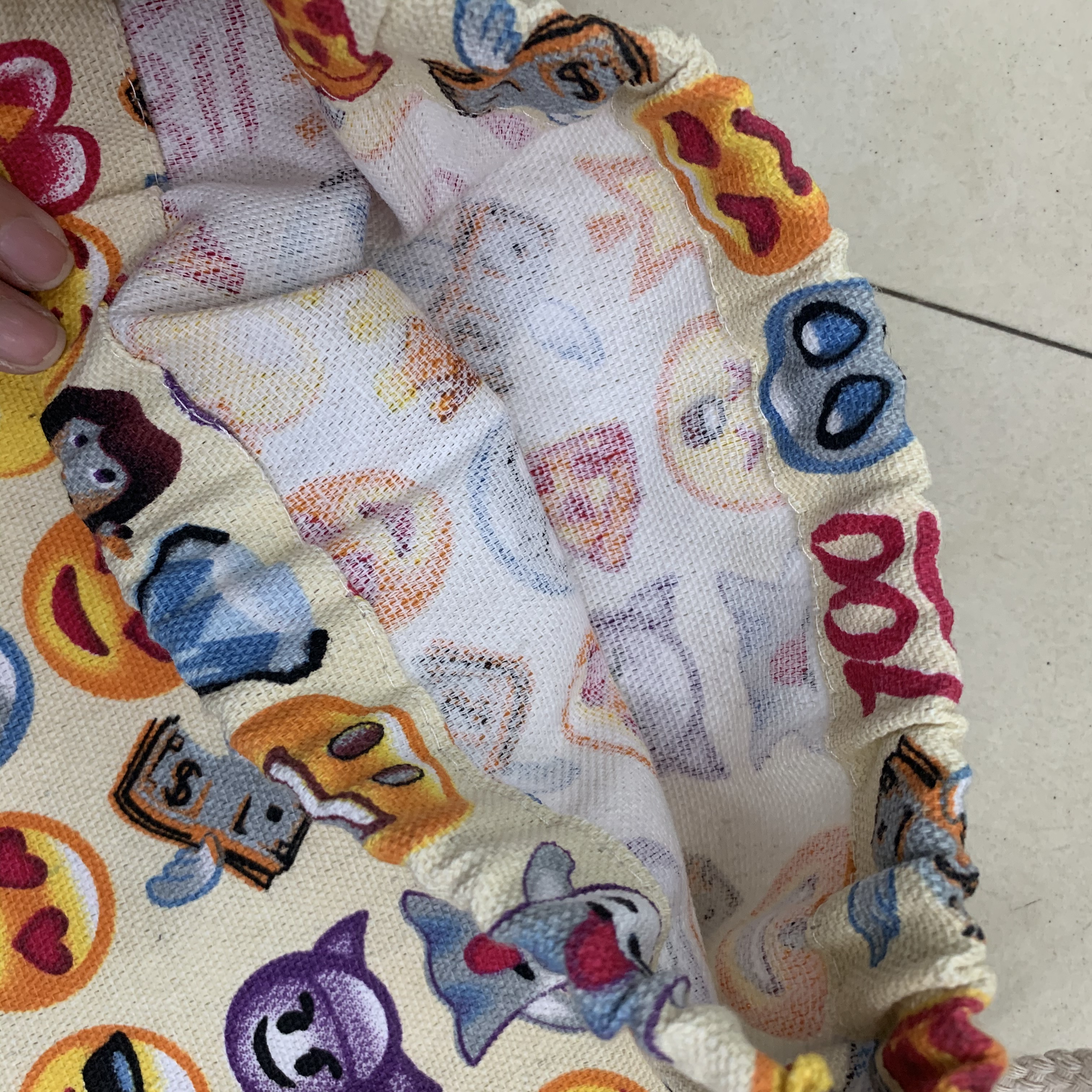 ins帆布包双肩包女旅游休闲可爱民族小背包学生书包束口袋抽绳细节图