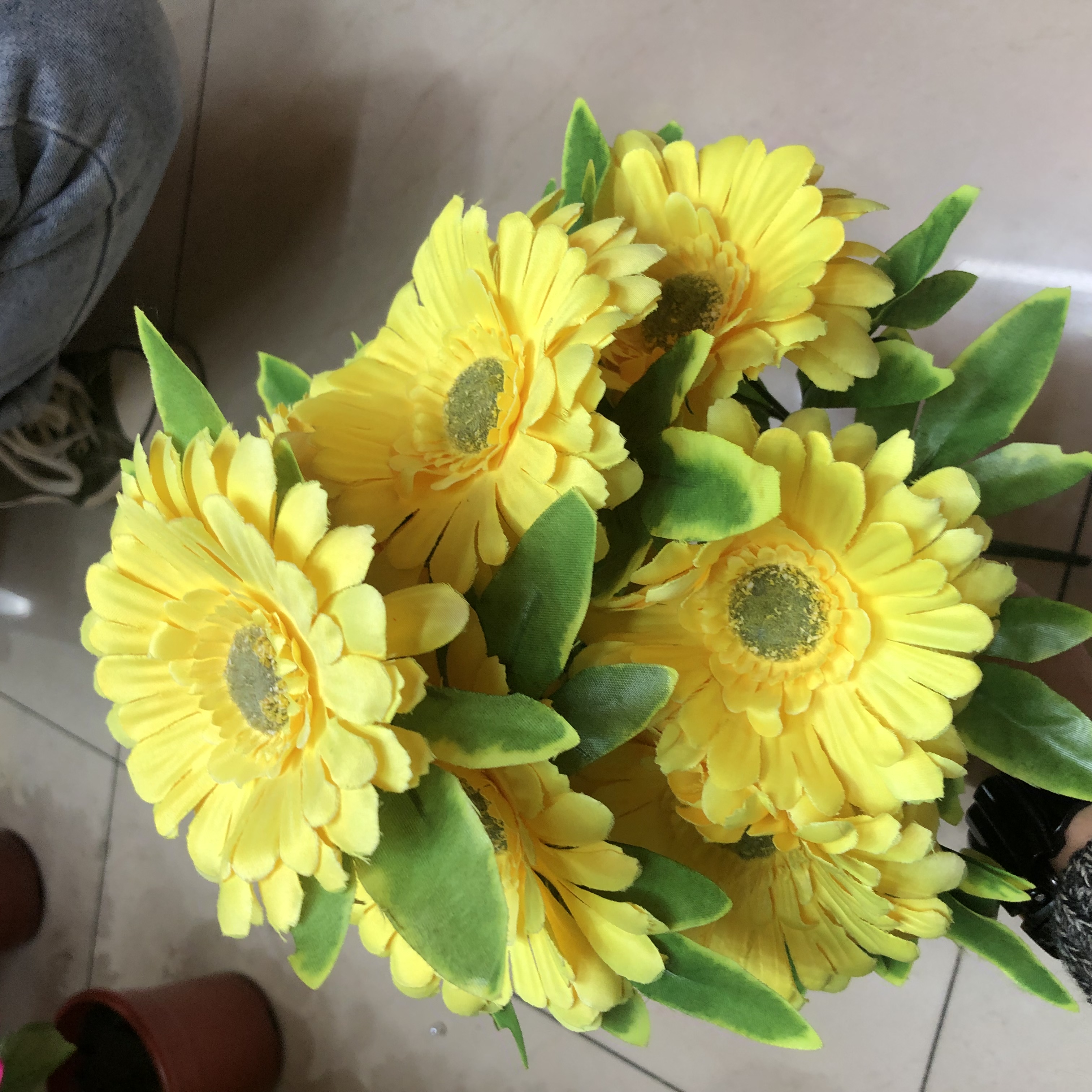 10头菊花品质仿真花精致扶郎花菊花太阳花绢花装饰