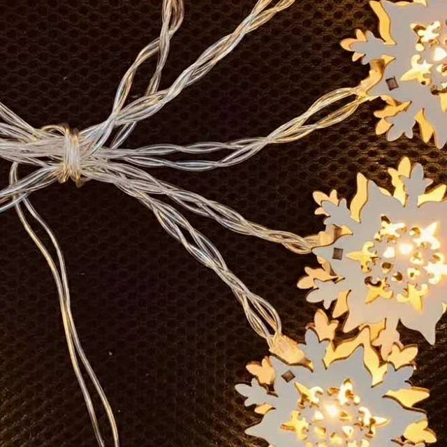 Christmas Decorative Lights Led Light String Lights Internet Red Romantic Small Light Bulb House Small Cage Super Snowflake Shape New Year Stars Point 111 Lights Lighting Specification drawing