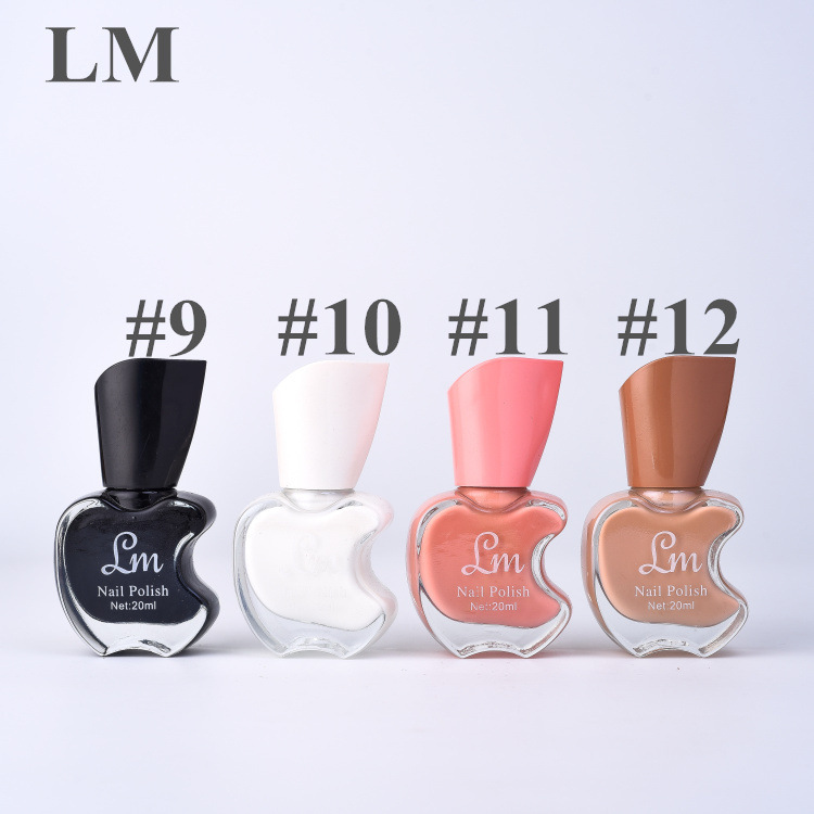 LM爆款l苹果型多彩指甲油美甲工具12色可选厂家直销细节图