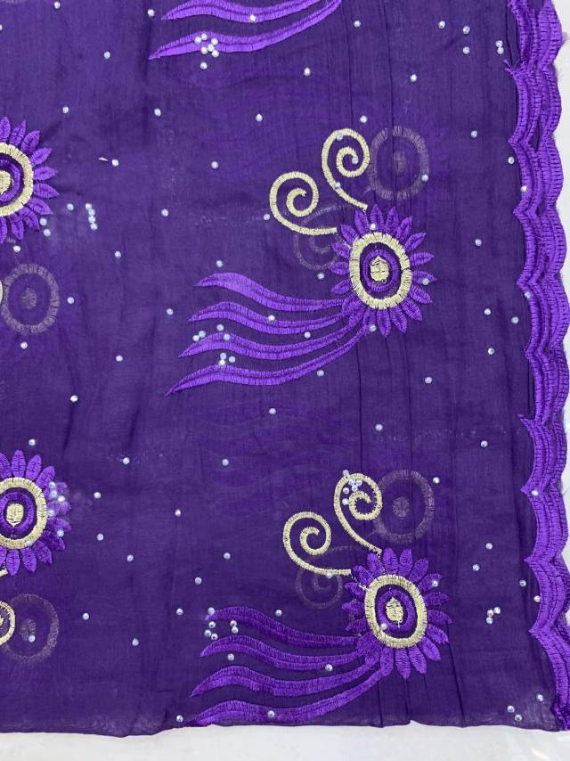 Muslim headscarf, long scarf, mesh, embroidered beaded scarf, headscarf, long scarf, shawl details Picture