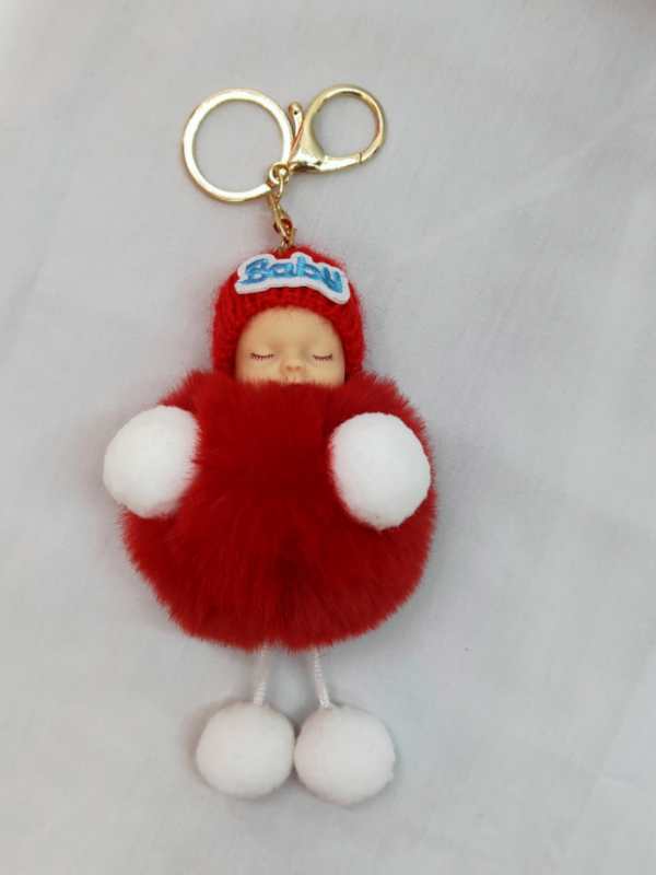 14CM Sleeping baby hair ball key chain pendant accessories pendant toy manufacturers wholesale