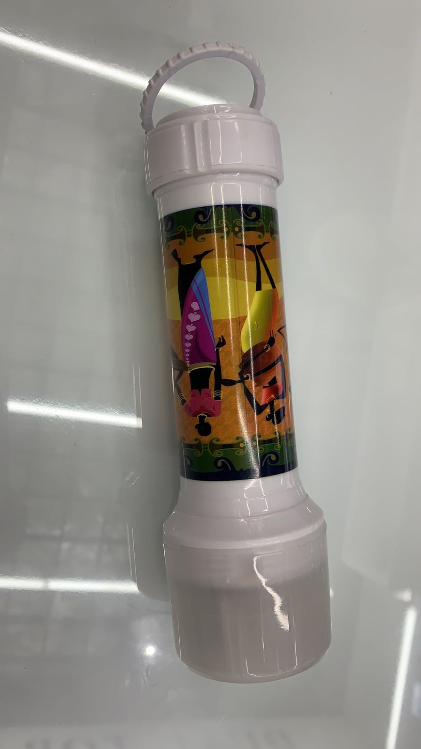 Plastic led flashlight, dry battery