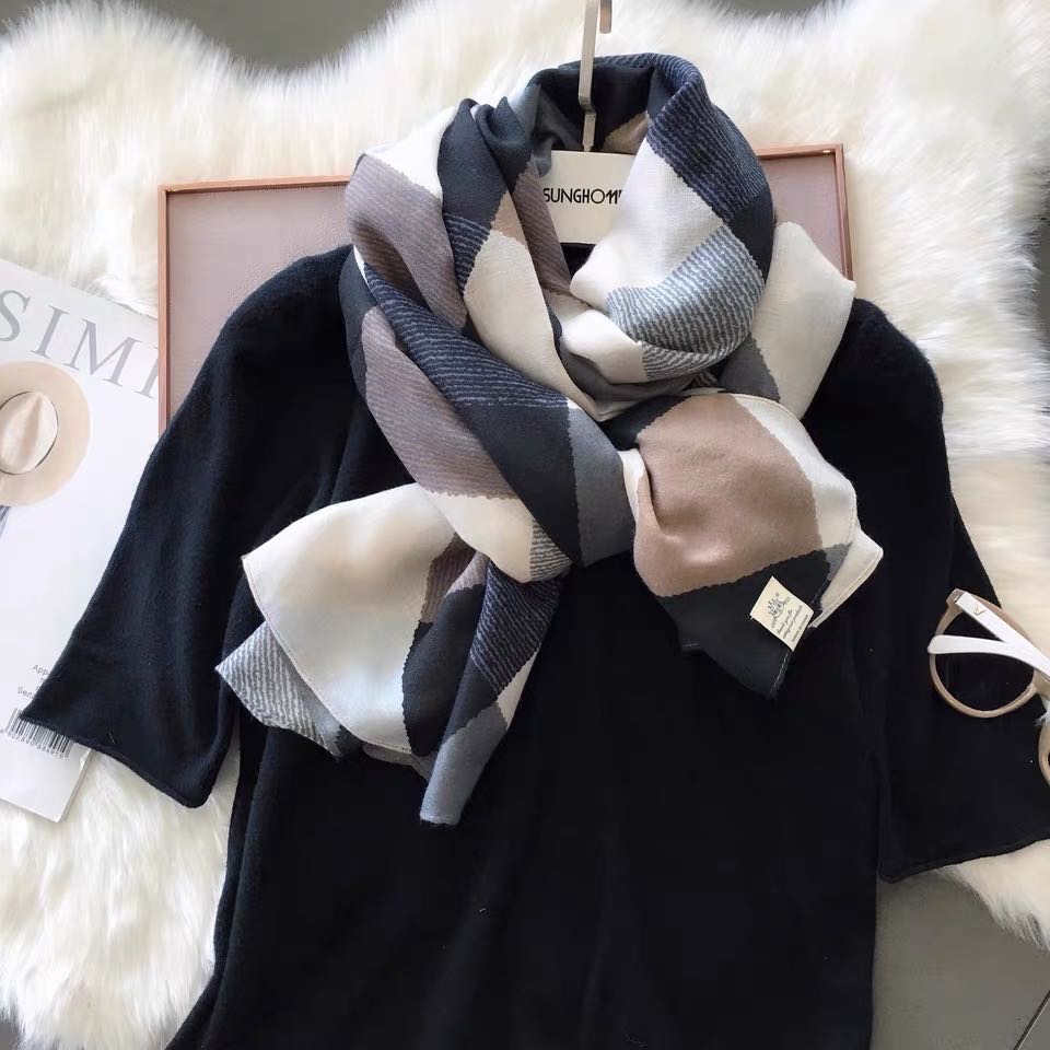 Geometric Printed Scarf Thin All-Matching Casual Scarf