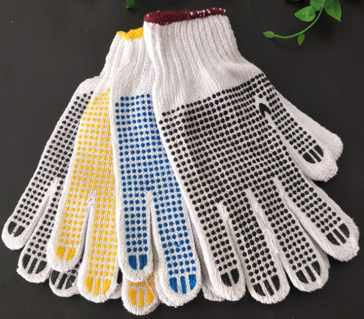 Rubber gloves, plastic cotton gloves, anti-slip and wear-resistant brick protective gloves