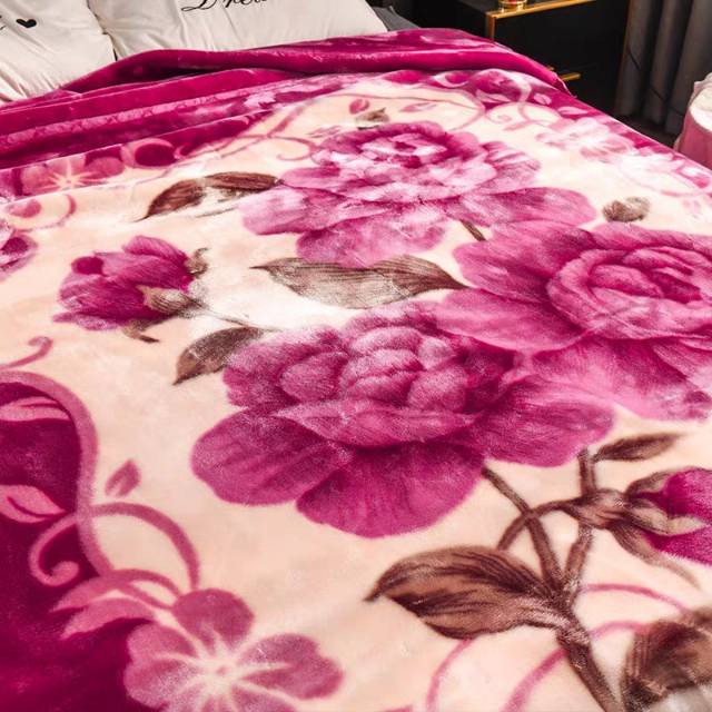 拉舍尔毛毯被子加厚冬季珊瑚绒学生宿舍单人法兰绒双层保暖盖毯子产品图