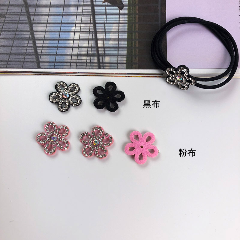 Non-woven diamond jewelry children colorful small butterfly heart pentacle flower hair ring accessories children hair accessories thumbnail