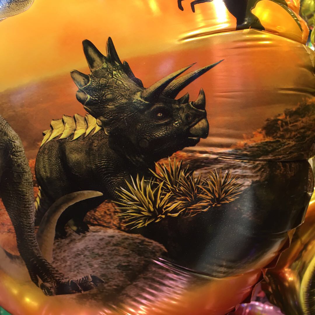 Disposable aluminum film dinosaur balloons, environmentally friendly and pollution-free cultural aluminum film balloons Specification image