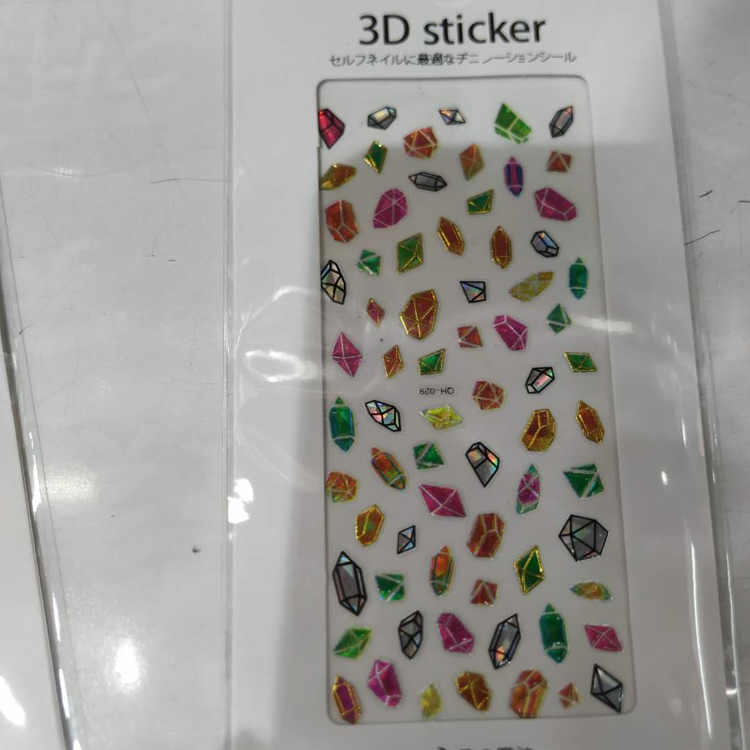 多边形宝石颗粒潮流彩妆亚克力水晶贴钻超闪脸贴纹身贴镶钻贴