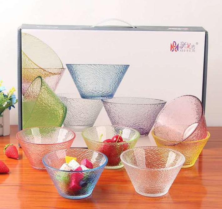 New Glass Bowl Love Print Bowl Love Print Cup Set Salad Bowl Dinner Plate Set