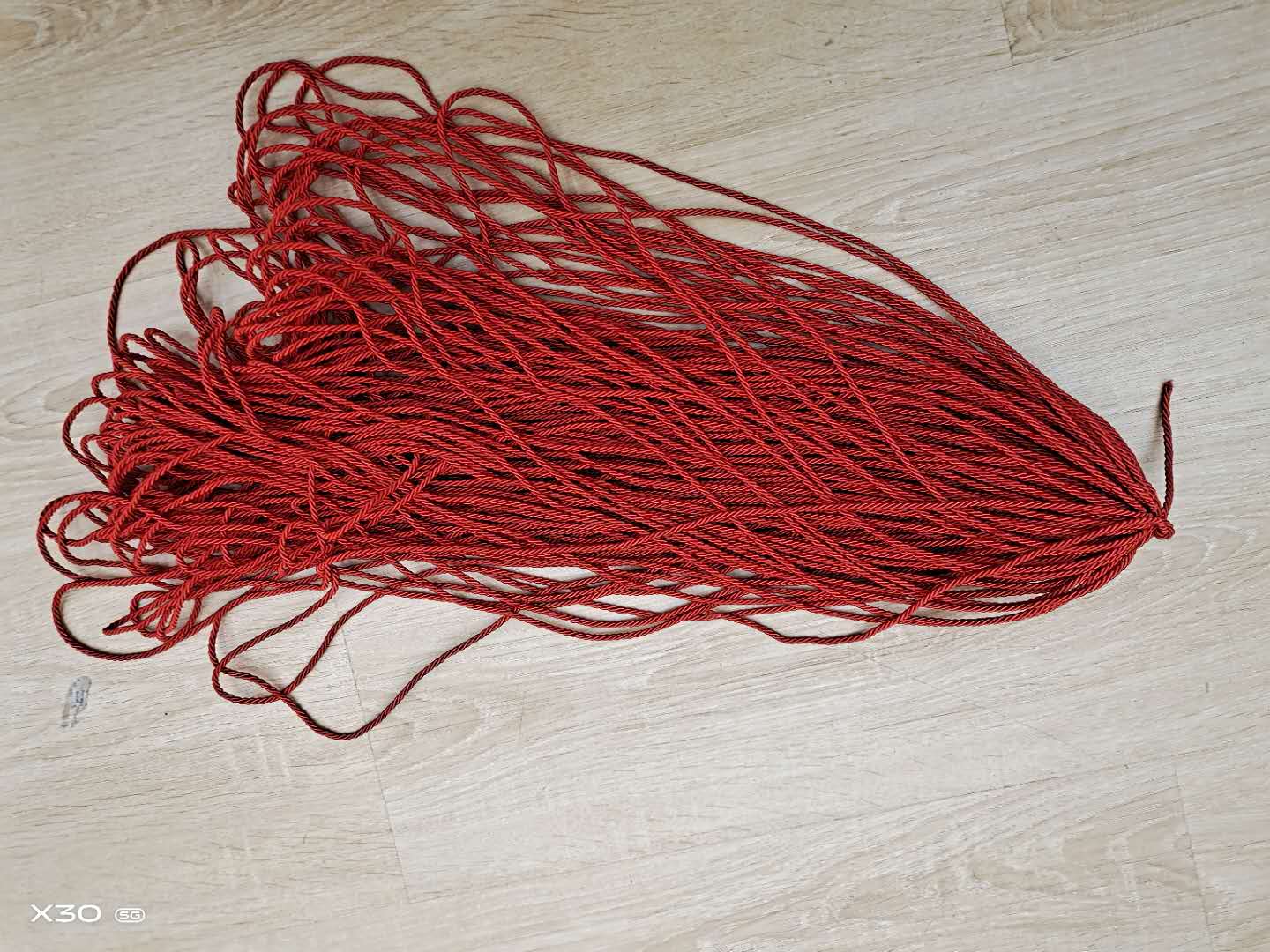 3mm single-color three-strand rope, three-strand cotton thread thick decoration, beige hemp rope binding rope details Picture