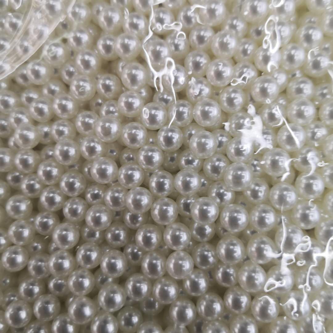 Simulated beige plastic pearl DIY jewelry accessories, crystal bead curtain, positioning beads, eco-friendly positioning tube beads, hand-strung beads