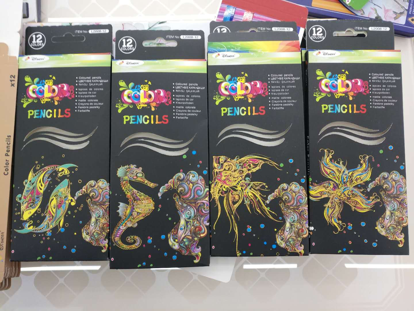 普级芯彩铅彩色铅笔蜡笔油漆笔12色