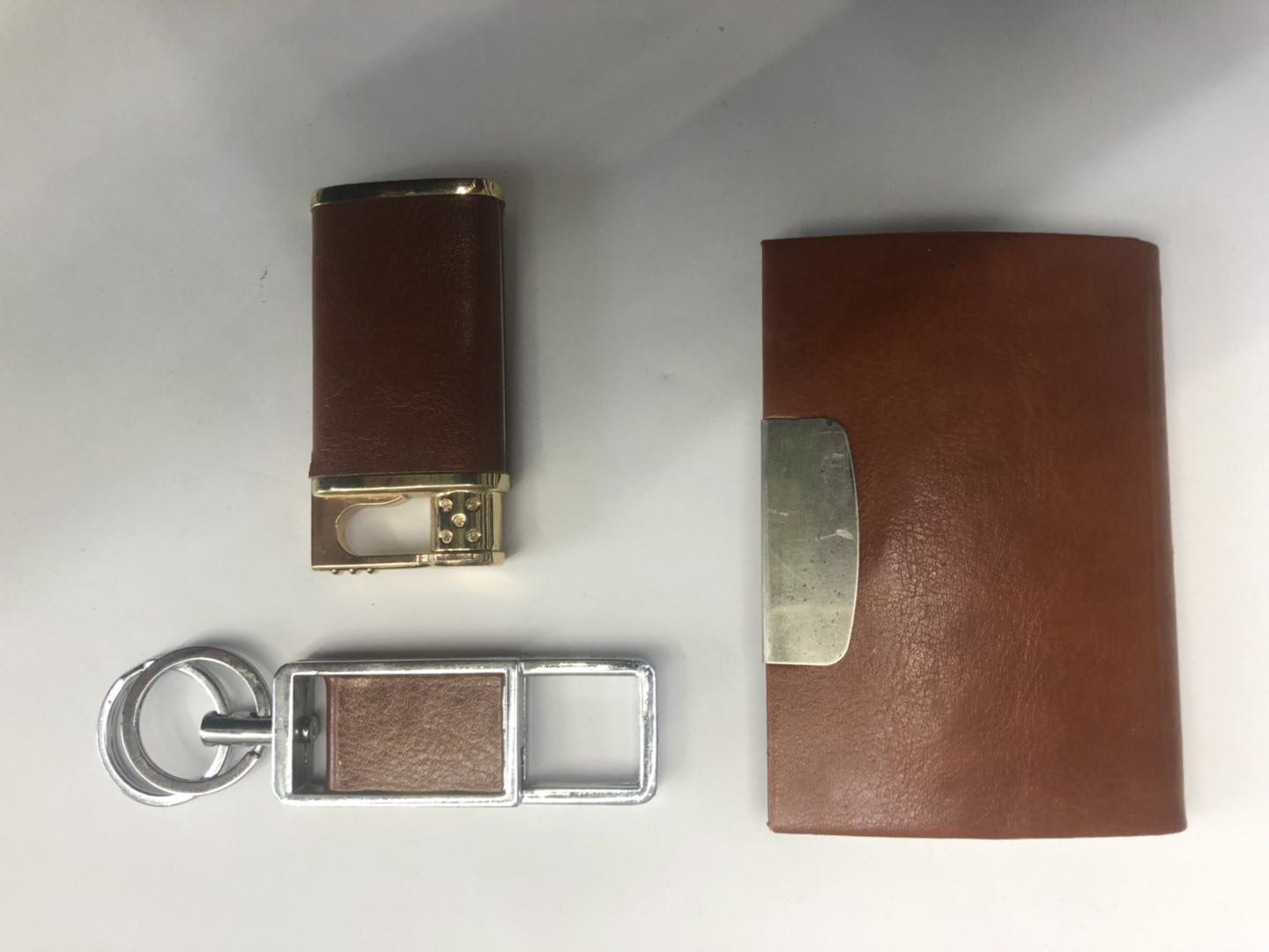 凯路仕礼品笔业 办公批发金属包皮打火机商务名片盒金属钥匙扣礼盒套装产品图