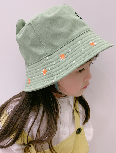 New Children's Sunshade Hat Pure Cotton Letter Basin Hat Boys And Girls Baby Summer Sunscreen Hat Tide Embroidered Fisherman Hat details Picture