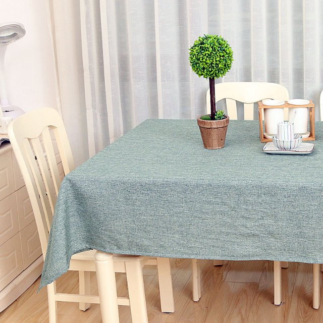 餐桌布布艺棉麻文艺纯色中式客厅茶几长方形圆桌西餐台布盖布定制产品图