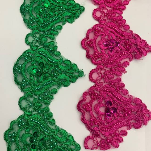 Ethnic lace hand-sewn sequin wedding lace, 28 colors in stock, available for selection as clothing accessories and decorative ribbons