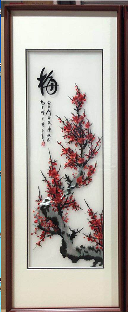 顶尖绣品绣艺43X103cm四条屏刺绣套画产品图